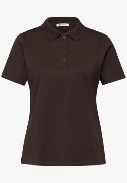 Poloshirt met korte mouwen en geribde structuur