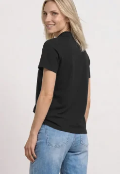 Poloshirt met korte mouwen en gespleten hals