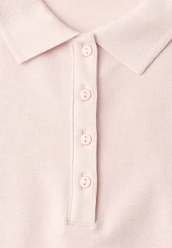 Poloshirt met korte mouwen en geribde structuur