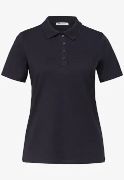 Poloshirt met korte mouwen en geribde structuur