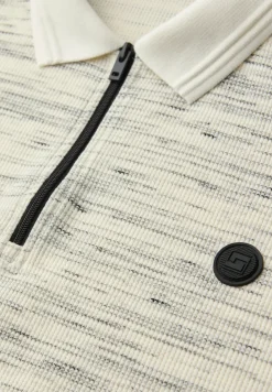 Poloshirt met korte mouwen in space-dye look