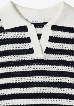 Poloshirt met korte mouwen in gehaakte kwaliteit