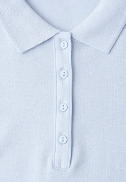 Poloshirt met korte mouwen en geribde structuur