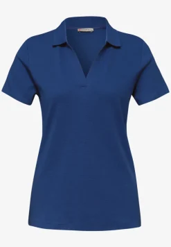 Poloshirt met korte mouwen en gespleten hals
