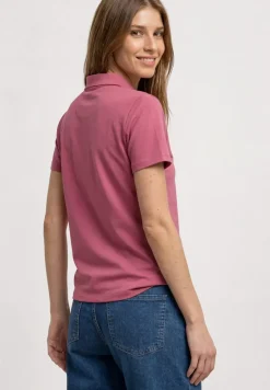 Poloshirt met korte mouwen en geribde structuur