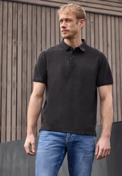 Poloshirt met korte mouwen en structuur