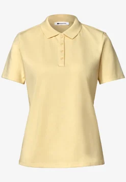 Poloshirt met korte mouwen en geribde structuur