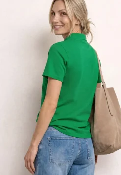 Poloshirt met korte mouwen en gespleten hals