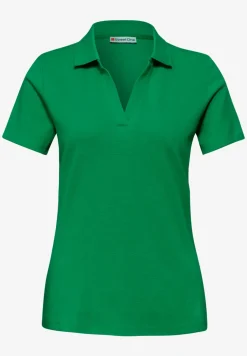 Poloshirt met korte mouwen en gespleten hals