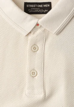 Poloshirt met korte mouwen en structuur
