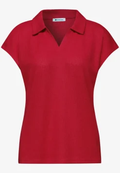 Poloshirt met losse schouders in een gebreide look