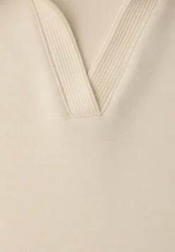 Poloshirt met korte mouwen en geribd detail