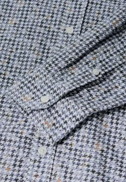 Popeline houndstooth overhemd
