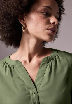 Raglan blouse in effen kleur