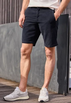Regular Fit chino shorts van ribfluweel