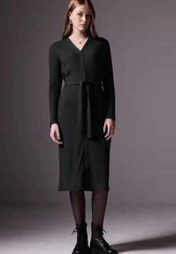 Ribtricot jurk