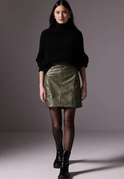 Rok in lederlook