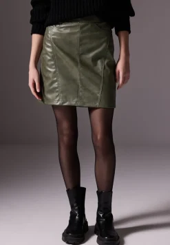 Rok in lederlook