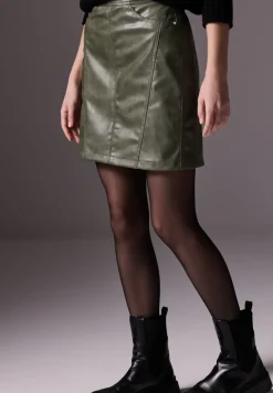 Rok in lederlook