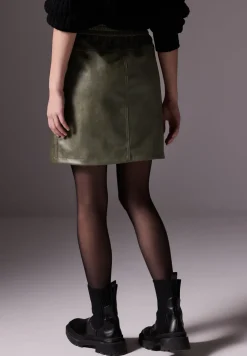 Rok in lederlook