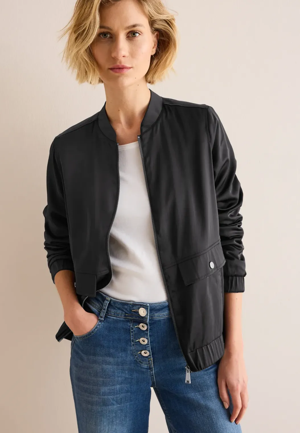 Satijnen blouson