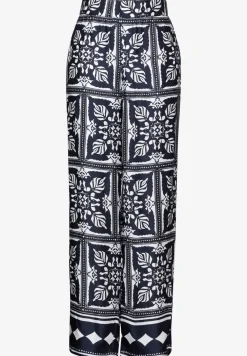Satijnen broek met print