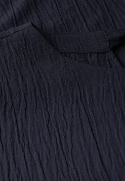 Seersucker jurk in effen kleur