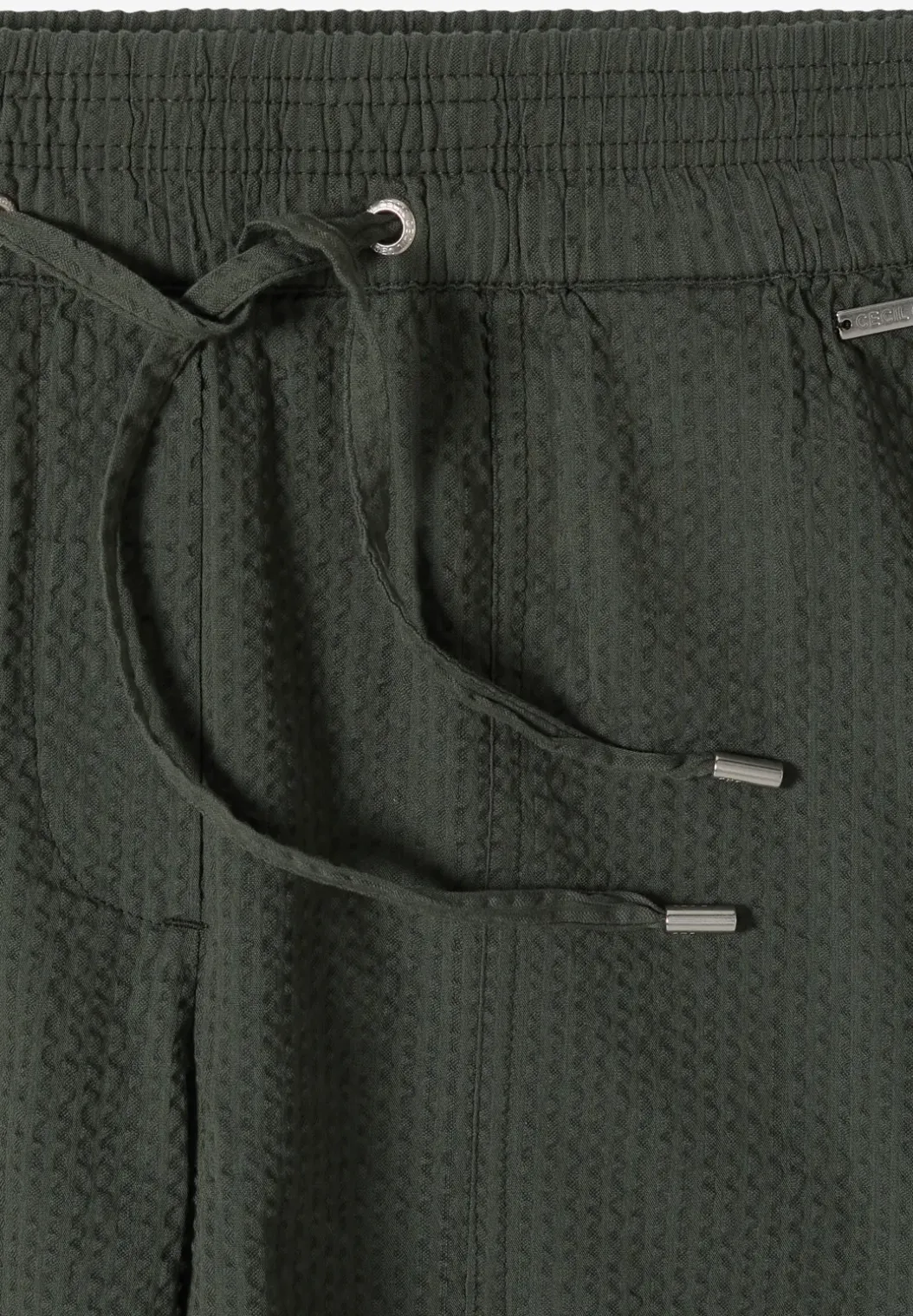 Seersucker shorts in effen kleuren