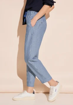 Seersucker paperbag-broek