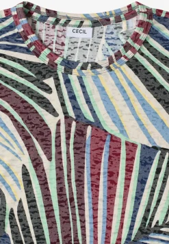 Shirt in burnout-look met print