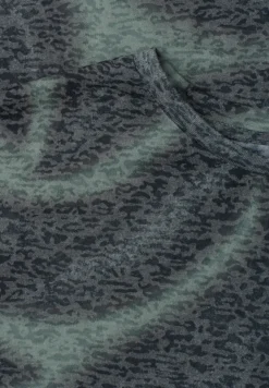 Shirt in burnout-look met print