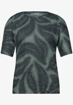 Shirt in burnout-look met print