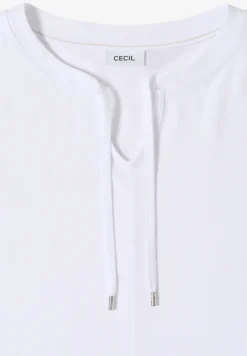 Shirt met 3/4 mouwen en split neck