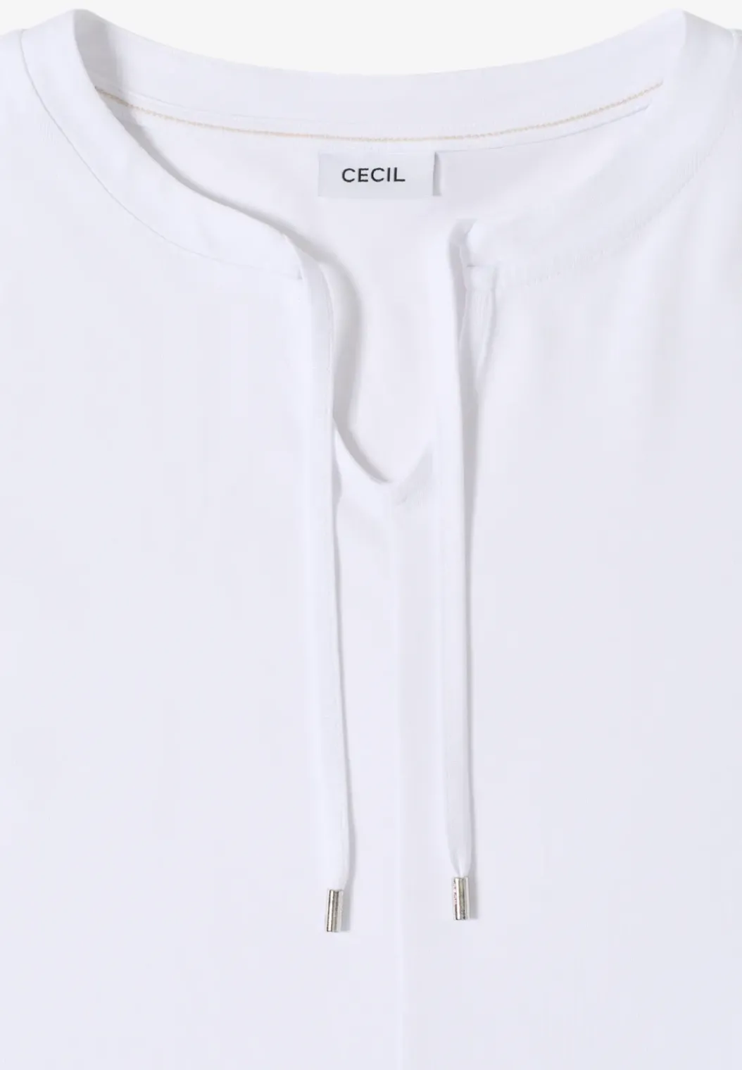 Shirt met 3/4 mouwen en split neck