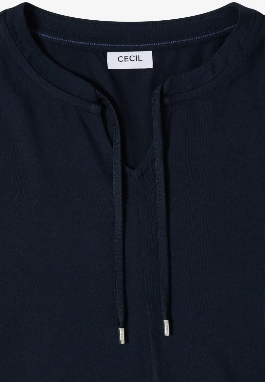 Shirt met 3/4 mouwen en split neck