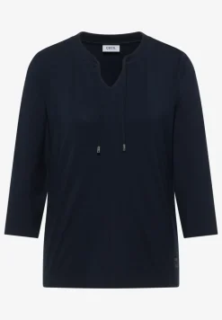 Shirt met 3/4 mouwen en split neck