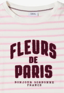 Shirt met 3/4 mouwen en Wording Artwork