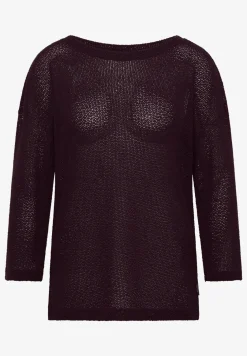 Shirt met 3/4 mouwen in ajourlook