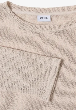 Shirt met 3/4 mouwen in ajourlook