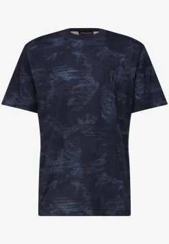 Shirt met all-over print en borduursel