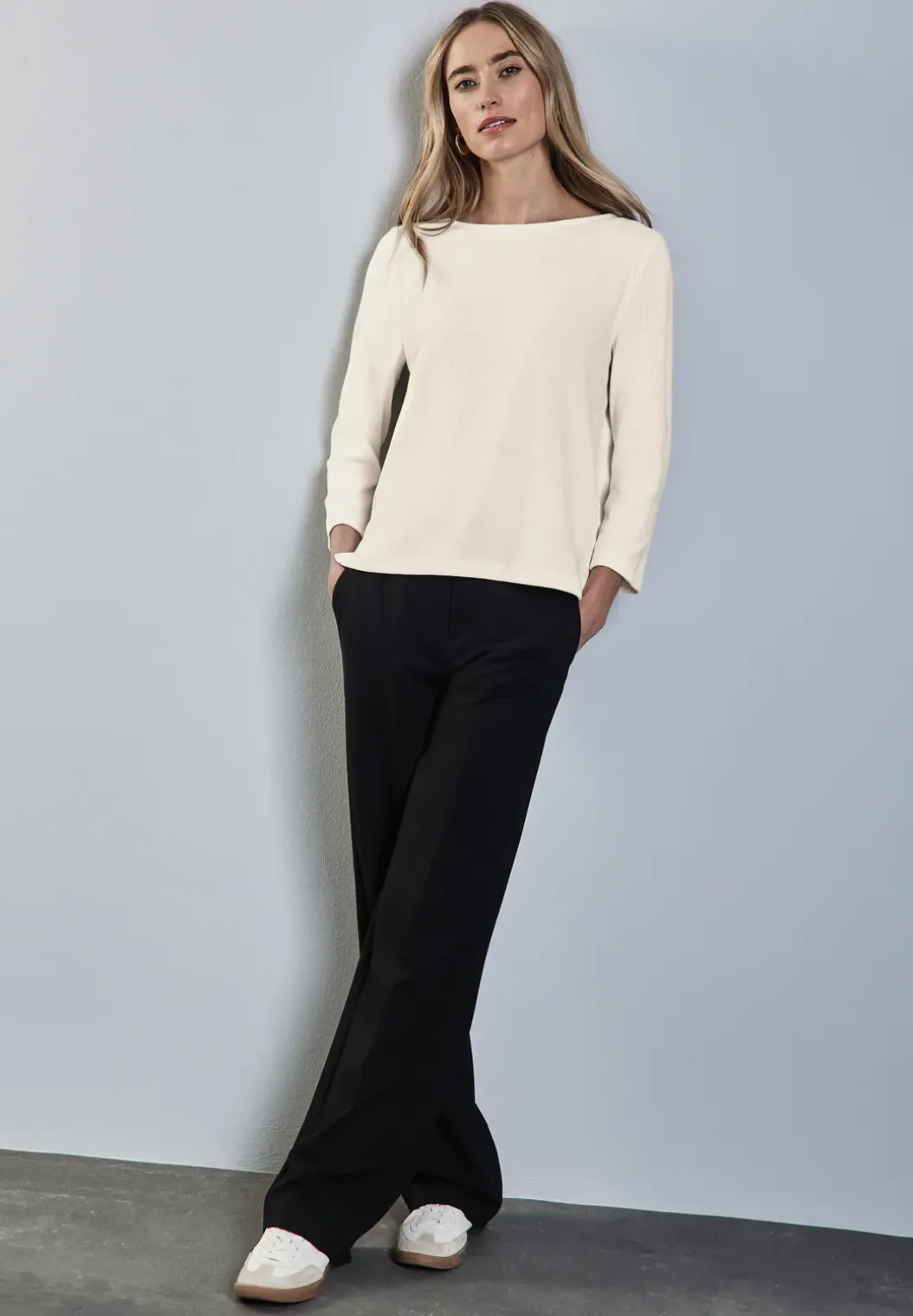 Shirt met boothals