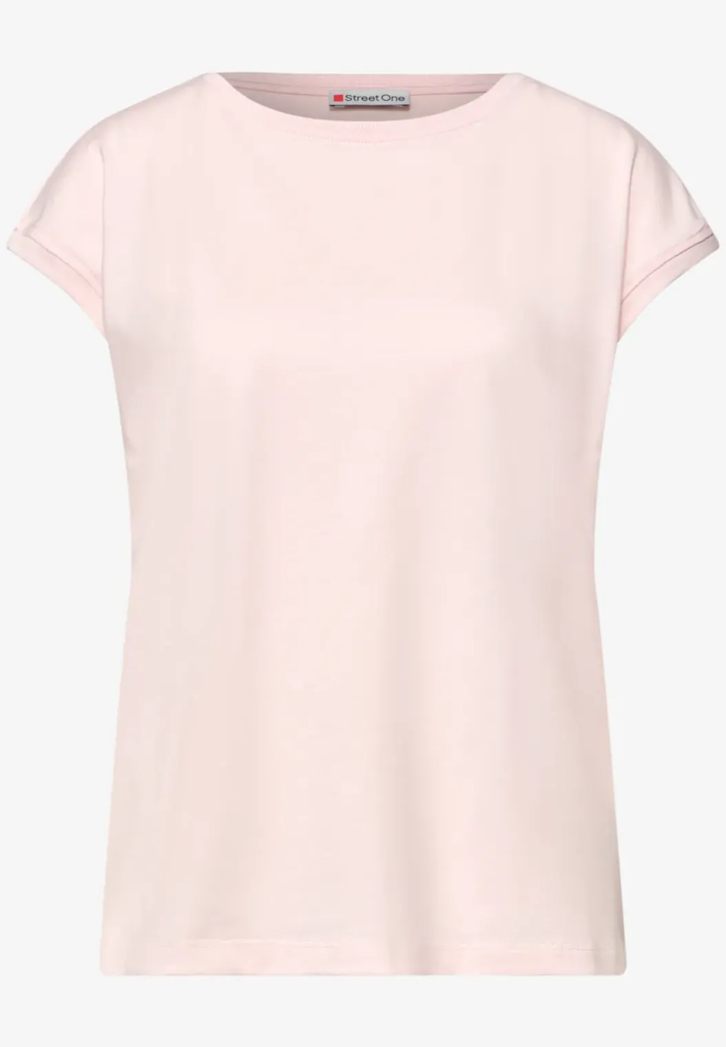 Shirt met boothals en decoratief detail