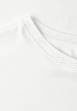 Shirt met boothals en decoratieve tape