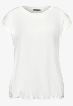 Shirt met boothals en decoratieve tape