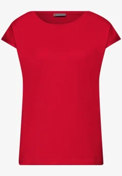 Shirt met boothals en decoratief detail