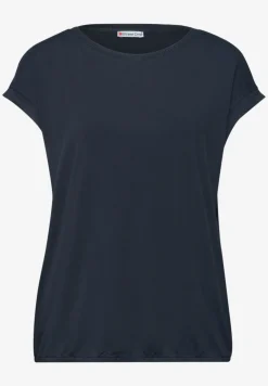 Shirt met boothals en decoratieve tape