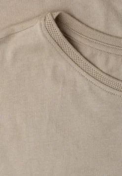 Shirt met boothals en decoratief detail