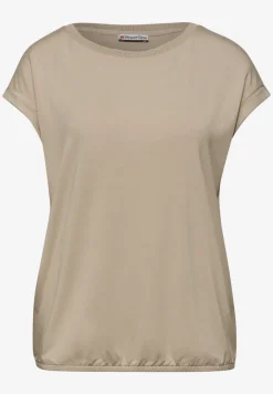 Shirt met boothals en decoratieve tape