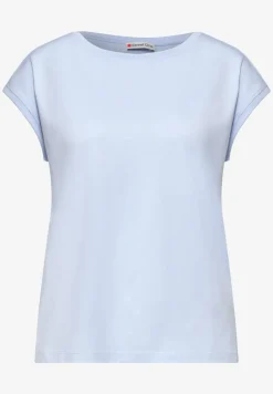 Shirt met boothals en decoratief detail