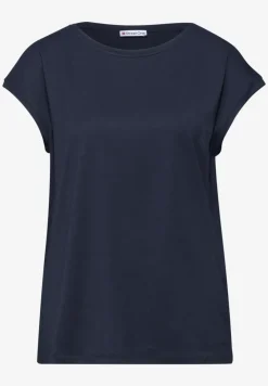 Shirt met boothals en decoratief detail